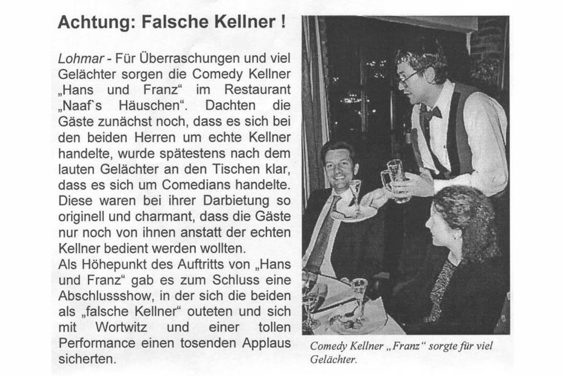 Hans & Franz - Die Comedy Kellner